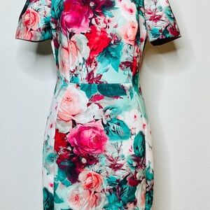 Calvin Klein Floral Print Dress - Multicolor